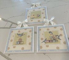 Murphy Smith Designs Signed Hanging Pictures, 13 X13 Squared. Set OF 3