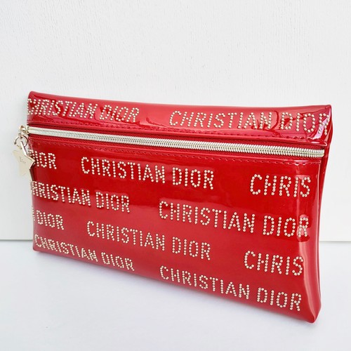 CD Dior Beauty Red Patent Leather Makeup Cosmetics Bag Pouch Clutch, New In Box! - Picture 8 of 12