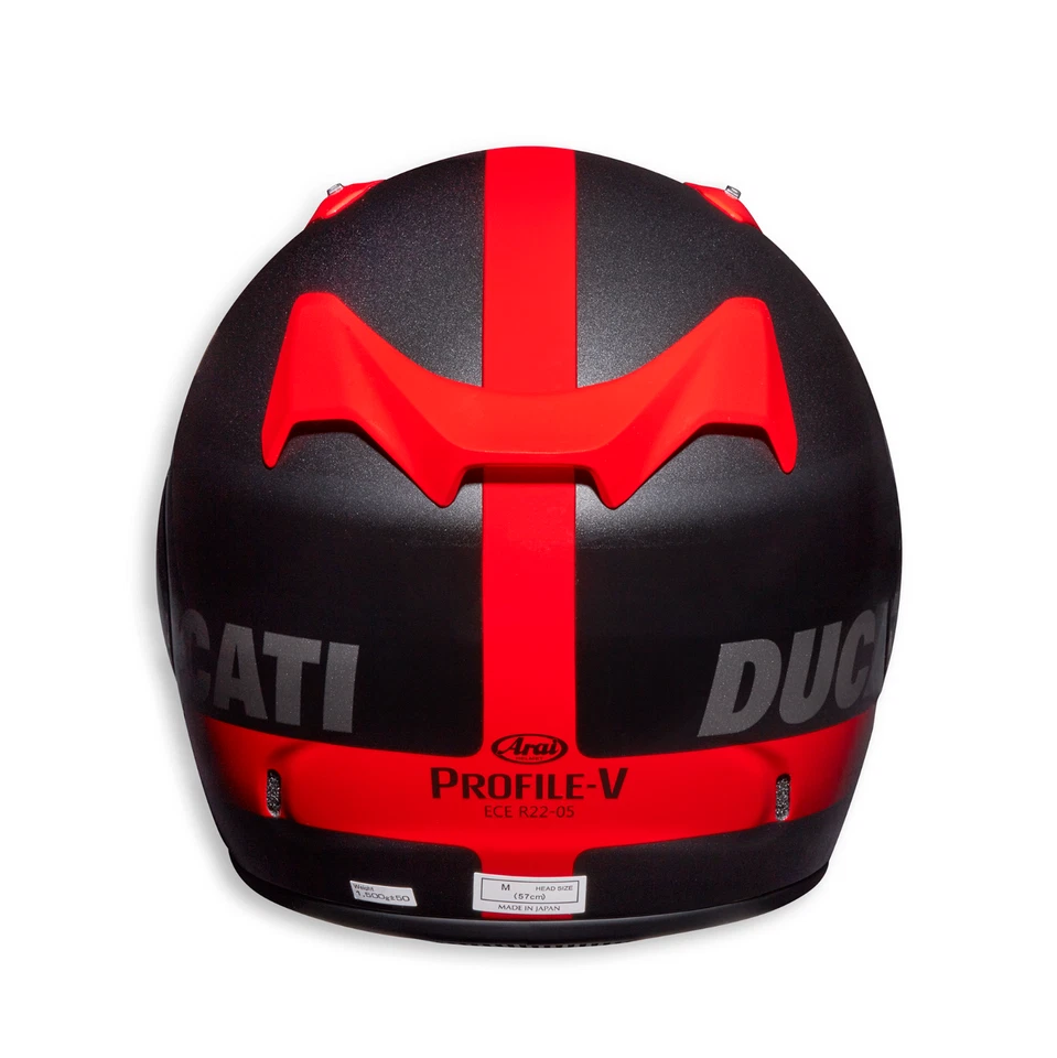 DUCATI Arai Profile V D-Rider IntegralHelm Helm Helmet grau rot glossy NEU - Bild 3 von 3