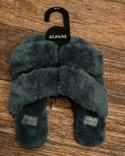 Alfani Women's Faux Fur Slide Slippers Super Soft  WarmCreated 4 Macy's Med 7/8