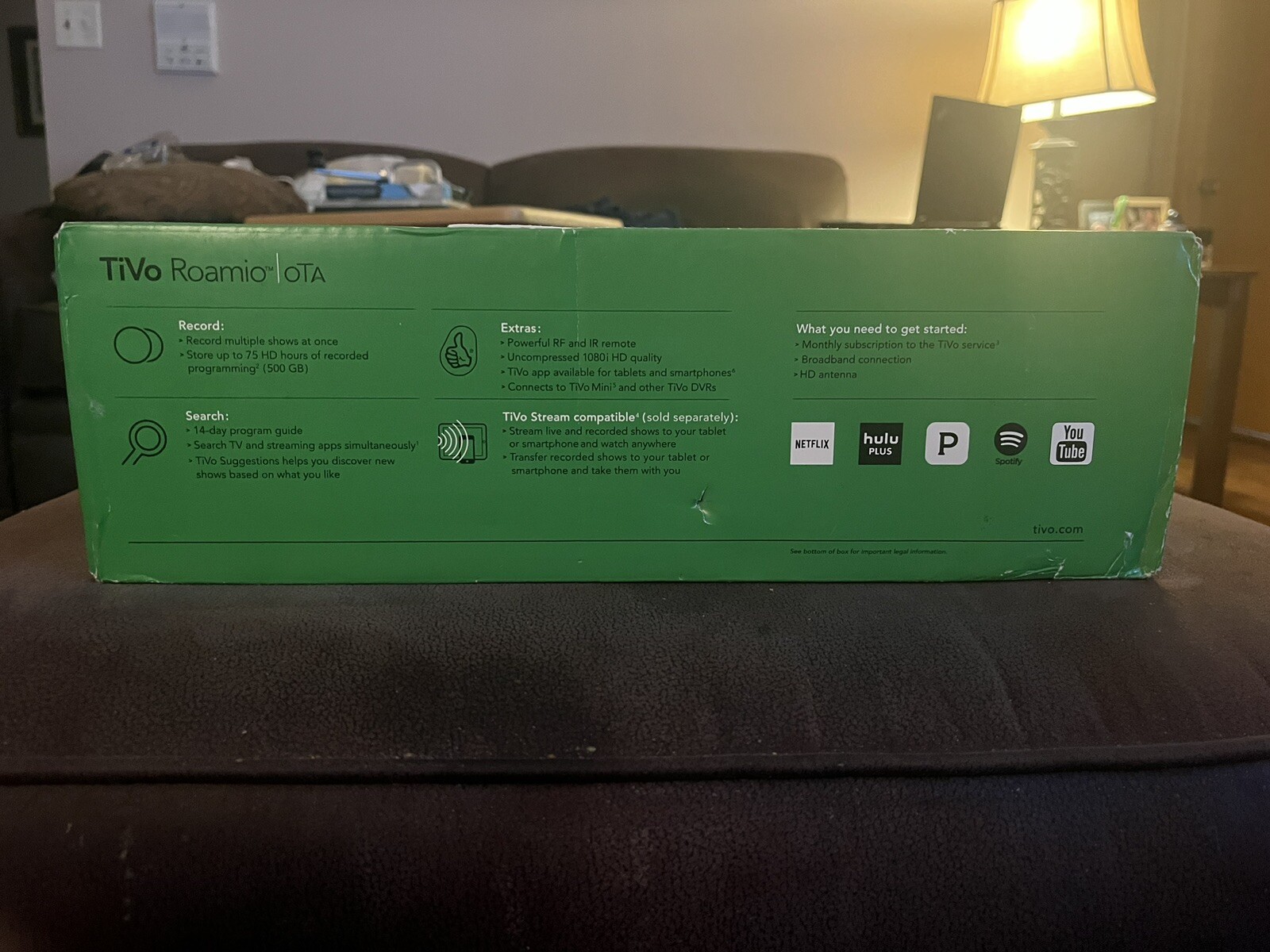 TiVo Roamio Player OTA Series5 TCD846510 REMOTE Power Cord Manual 75