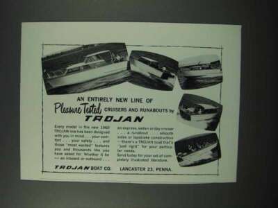 1960 Trojan Boat Ad - Pleasure Tested