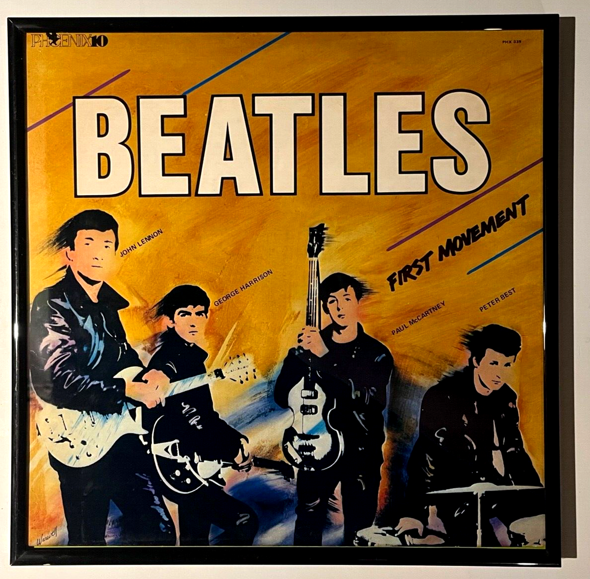 Beatles First Movement Album in Glass Frame-John; Paul;George;Pete