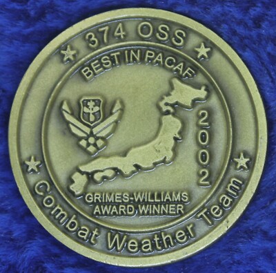 USAF 374th OSS Combat Weather Team PACAF Challenge Coin C-13