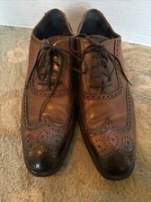 To Boot New York “Windsor” Size 9D Burnished Lace Ups Cognac Shoes Made in Italy