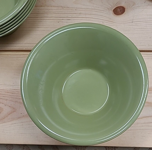 *SET OF 6* Vintage Avocado Green Flare Bowls TEXAS-WARE Melamine M-2/Salad/Soup - Picture 7 of 9