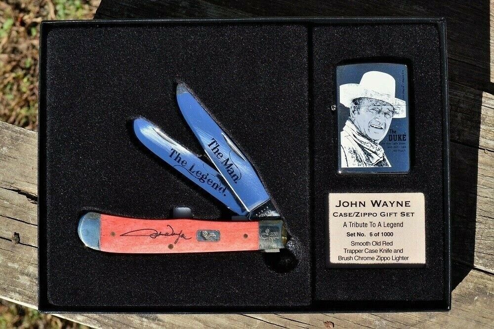 John Wayne Limited Edition Zippo Lighter CASE Smooth Bone John Wayne Limited Edition Zippo Lighter CASE Smooth Bone
