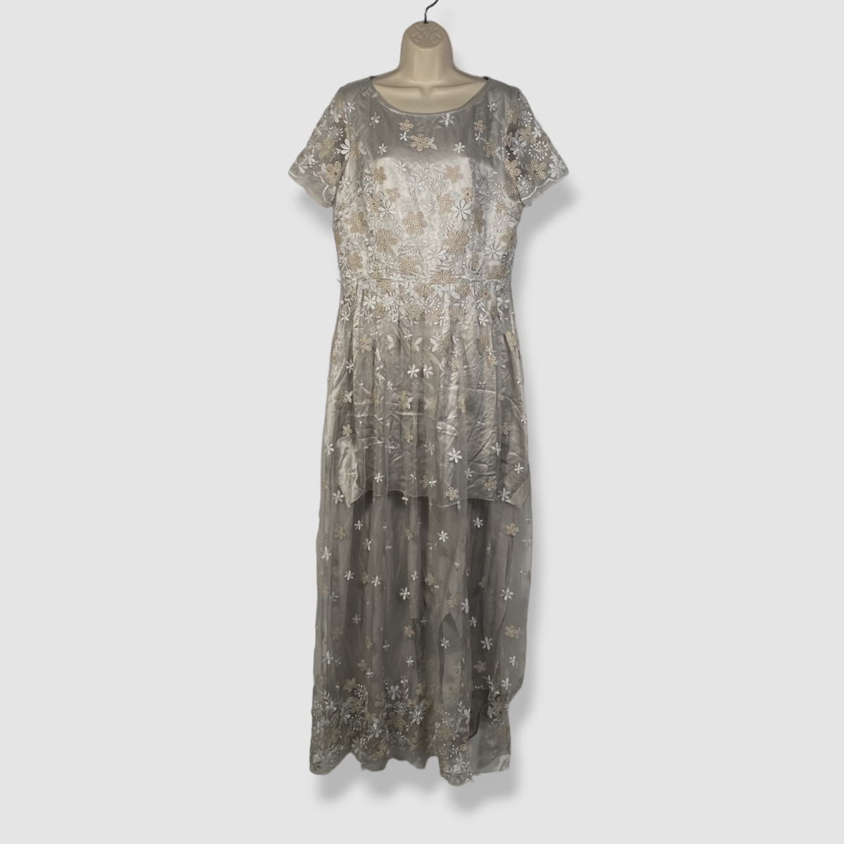 tahari silver sequin dress Halston Women's Tala Sequined Dress - Silver