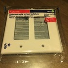 (4) Leviton Decora Midway Medium White  2 gang Nylon GFCI/Rocker Wall Plate 3/8”