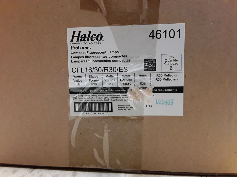 (6 pk) Halco 46101 ProLume Compact Fluorescent Lamp CFL16/30/R30/ES - Image 3 of 3