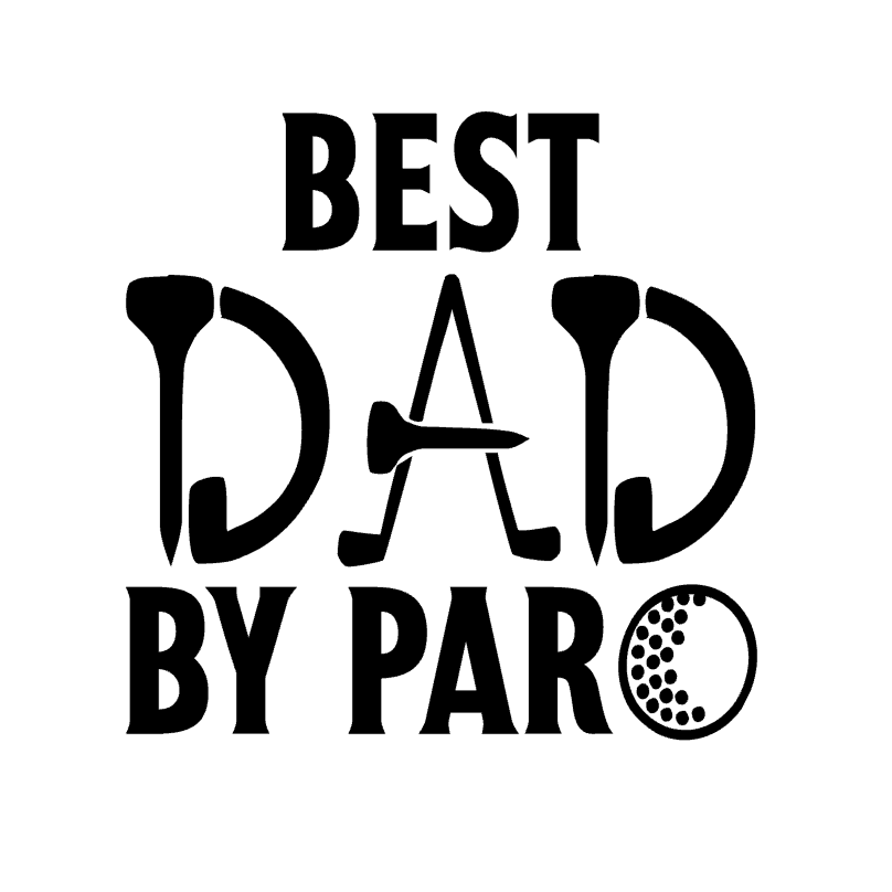 Best Dad By Par Golf Vinyl Decal Sticker a3477