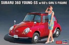 Hasegawa #52291 1/24 SCALE Subaru 360 Young SS w/60s Girls Figure~NEW in BOX