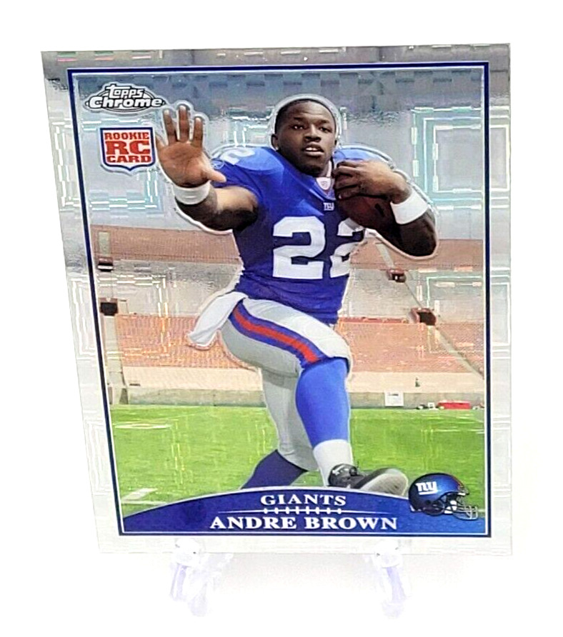 2009 Topps Chrome Football Andre Brown RC Refractor New York Giants #TC153