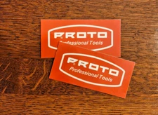 TWO Proto Professional Tools Logo Stickers Labels Toolbox Vinyl Color
