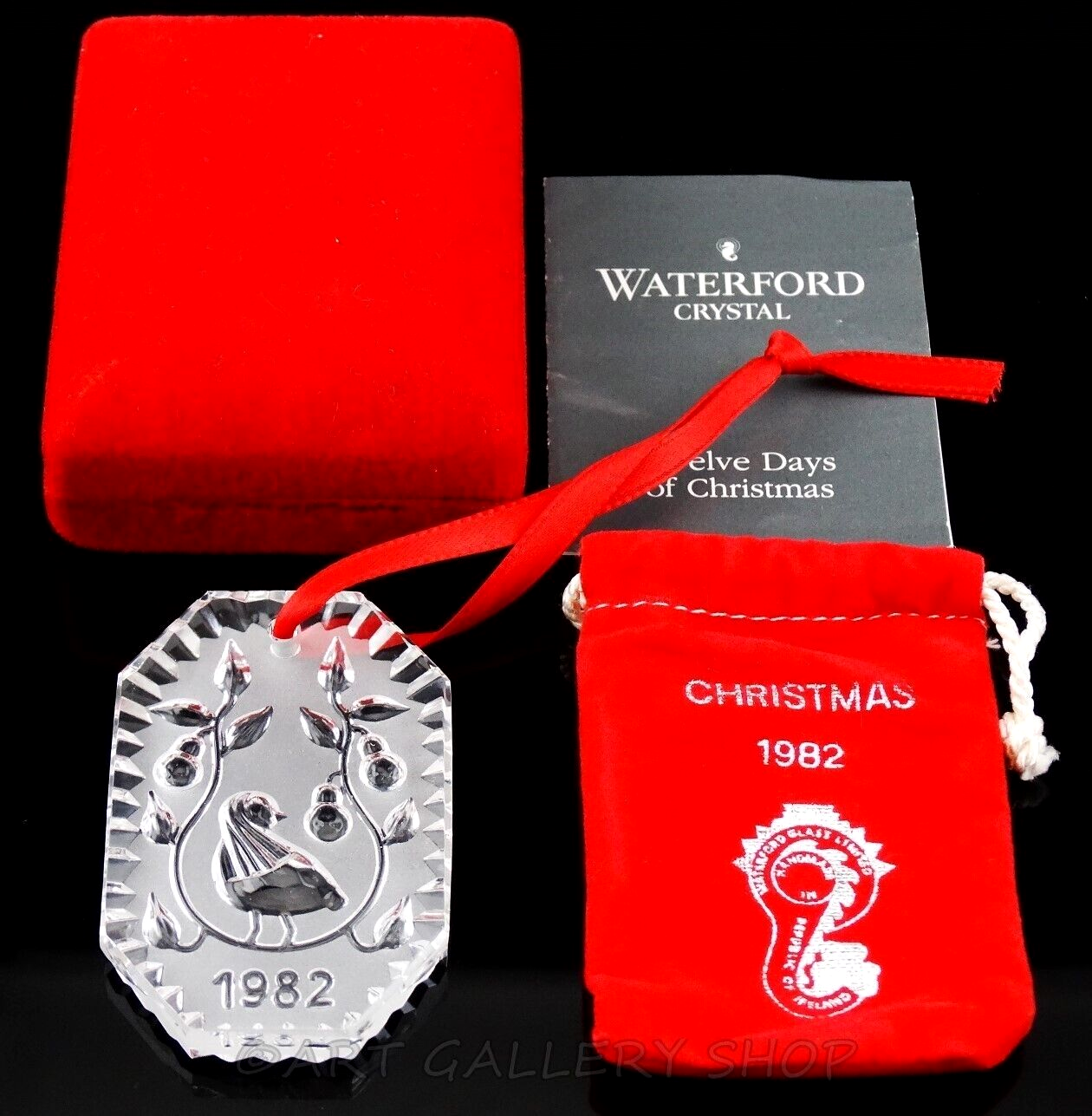 Waterford Crystal 12 DAYS OF CHRISTMAS 1982 ORNAMENT PARTRIDGE in A