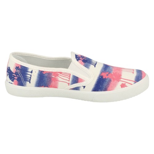 SALE Ladies F80086 textile slip on pumps F80086 by SPOT ON £9.99 - Picture 32 of 41