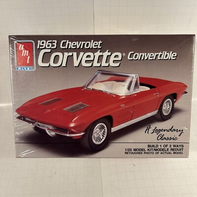 1988 AMT Ertl 1963 Chevrolet Corvette Stingray  1:25 Scale Model Kit #6774 New