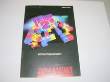 Tetris 2 Super Nintendo SNES Original Instruction Manual