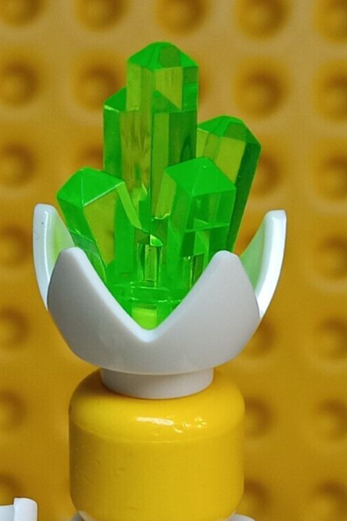 LEGO Big Crown Tall Royal Jewels Trans Bright Green Mineral Ice Queen King