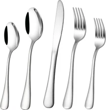 40-Piece Silverware Set,  Stainless Steel Flatware Cutlery Set Service for 8, Ut