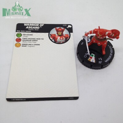 Heroclix The Mighty Thor set Warrior of Asgard #008 Common figure w/card!