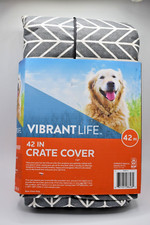 New Vibrant Life 42 Inch Dog Crate Cover Nylon Canvas 42"L/27.5"W/30"H