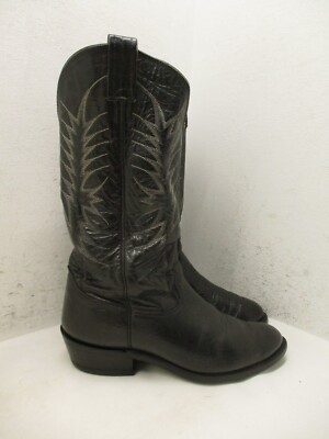 Cowboy Boots Leather Black Nocona Western Mens 7 D Vintage Nocona | Shoes | Cowboy Boots Leather Black Nocona Western  main image 4