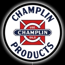 Use Champlin Oil Products LED Hanging Lighted Sign: 36" Diameter Round