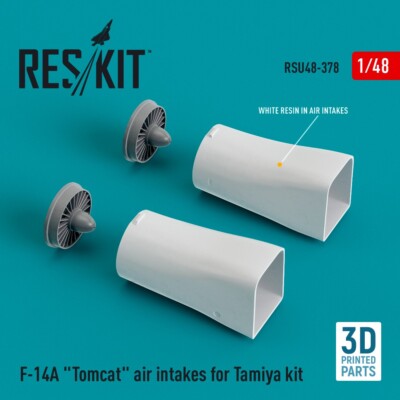 F-14A ''Tomcat'' air intakes for Tamiya kit (3D Printed) 1/48 ResKit RSU48-0378