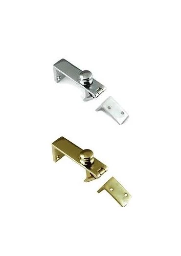 IRONMONGERY WORLD POLISHED BRASS CHROME BAR SHOP COUNTER FLAP CATCH + SCREWS