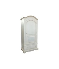 Armadio arte povera 1 porta legno shabby bianco invecchiato 96x56x196H.
