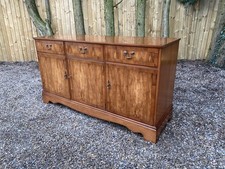 Antique Reproduction Strongbow Yew Mahogany Sideboard Cupboard Cabinet 