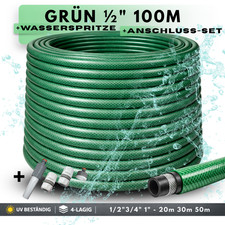 Gartenschlauch 1/2 Zoll 100m Wasserschlauch Schlauch 1/2" 100m + Anschluss-set