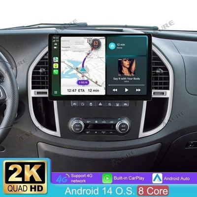 13''4+64G Android 14 Autoradio 2K WIFI DSP Für Mercedes Benz Vito W447 2014-2023