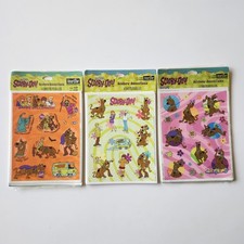 Lot Of 3 Vintage Scooby Doo Stickers Halloween  Regular Cartoon Network