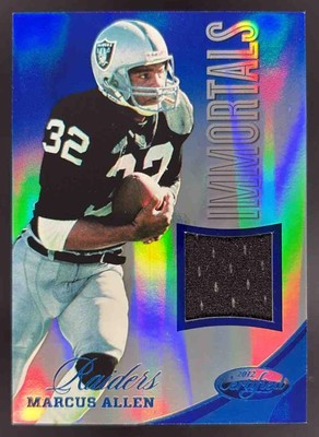 2012 Panini Certified Mirror Blue Materials #209 Marcus Allen /99
