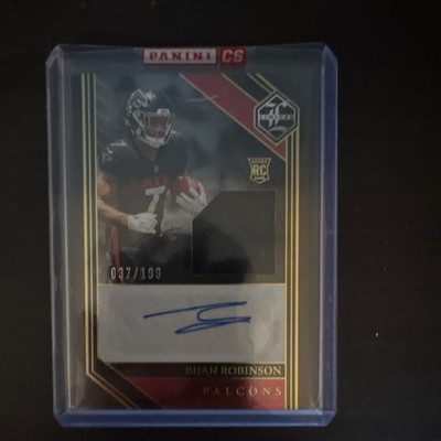 2023 Panini Limited Bijan Robinson Rookie Patch Auto /199 #103 Atlanta Falcons