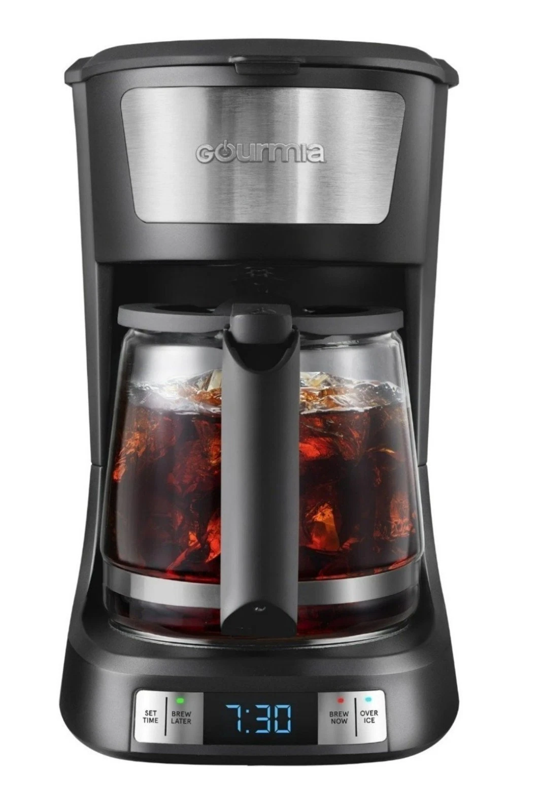 Gourmia 12 Cup Hot & Iced Coffee Maker, Black