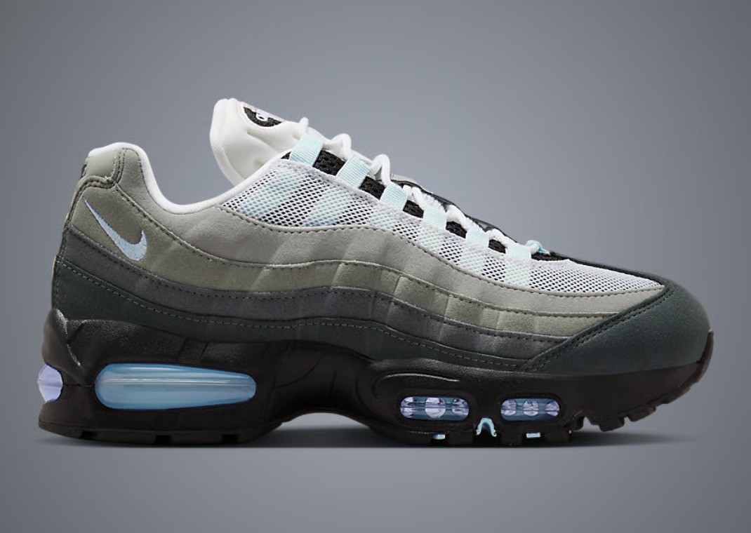 Nike Women's Air Max 95 OG Big Bubble Shoes Blue Tint Smoke Grey HJ5996-002 NEW