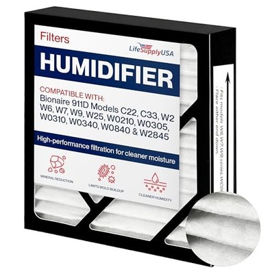 Bionaire 911D Humidifier Filter HEPA Carbon Replacement C22 C33 W2 W6 W7 W9 W25