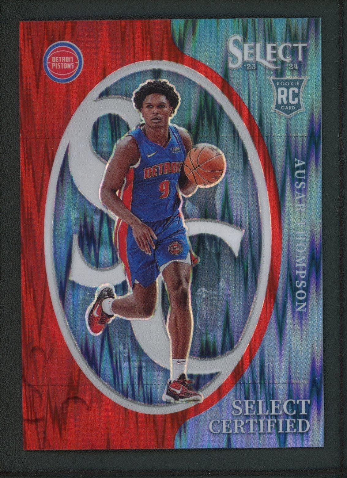 2023-24 AUSAR THOMPSON 88/99 PANINI SELECT CERTIFIED FLASH RED BLUE ROOKIE RC