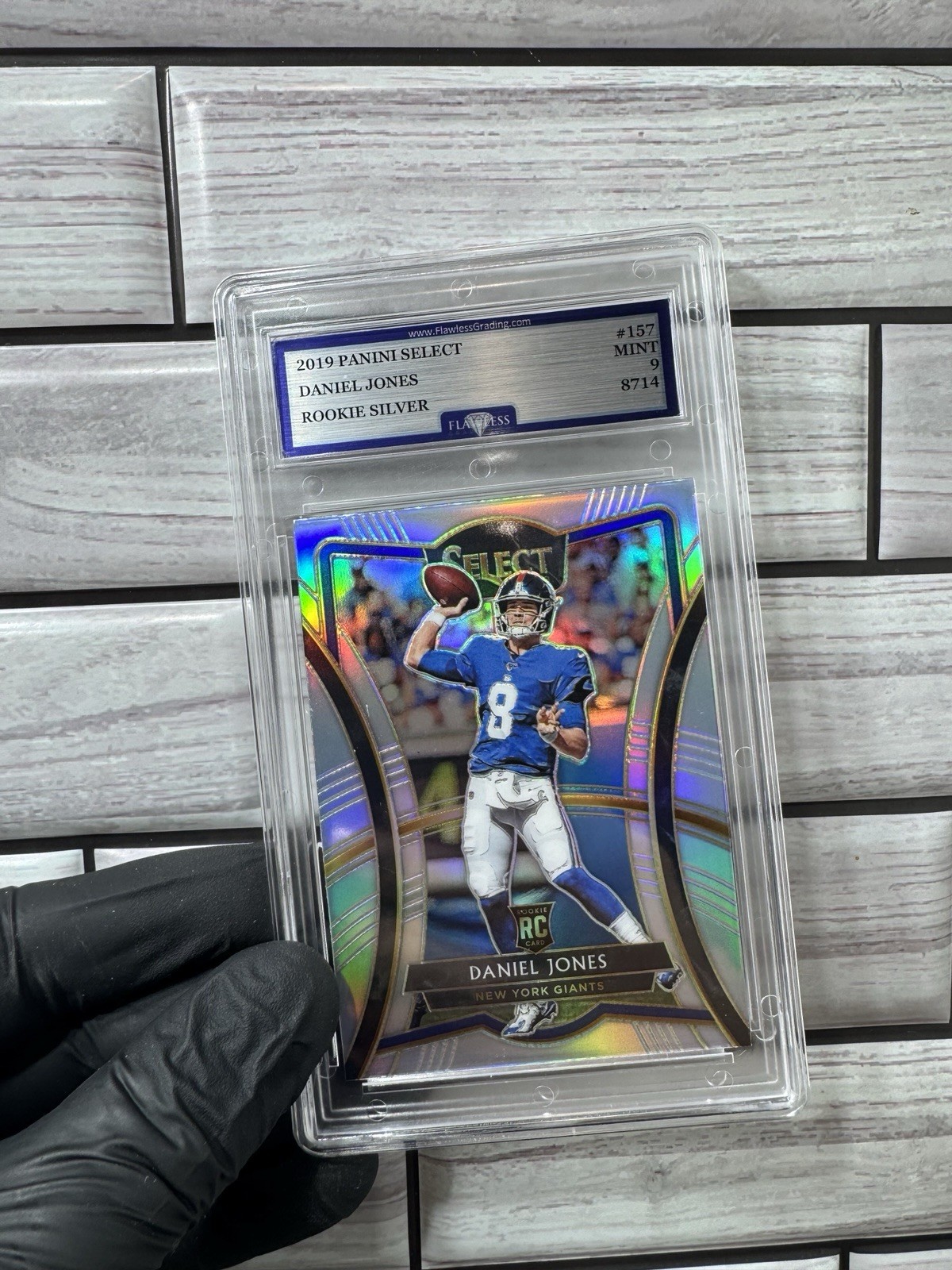 2019 Panini Select Daniel Jones Rookie Silver #157 Giants Flawless Grading