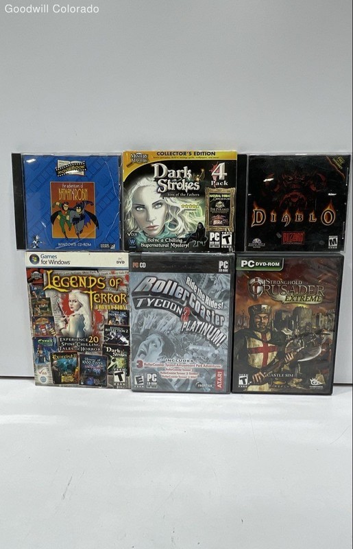 Lot Of Six Assorted Pc Video Games