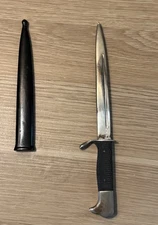 German WW2 Mauser K98 Dress Bayonet Small Knife Dagger w/ Scabbard 8.5”