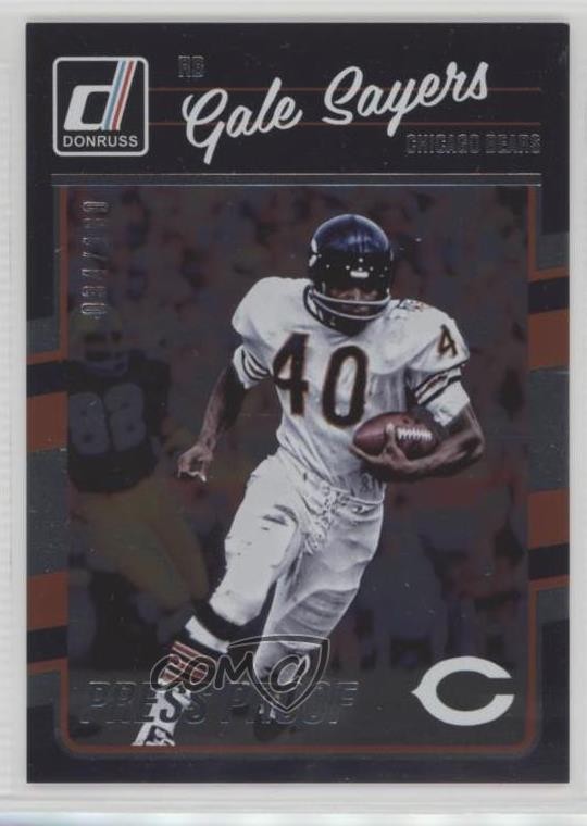 2016 Donruss Press Proof Silver 34/100 Gale Sayers #55 HOF 0aa