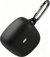 Silicone Case for JBL Tune Flex Protective Cover with Carabiner Black