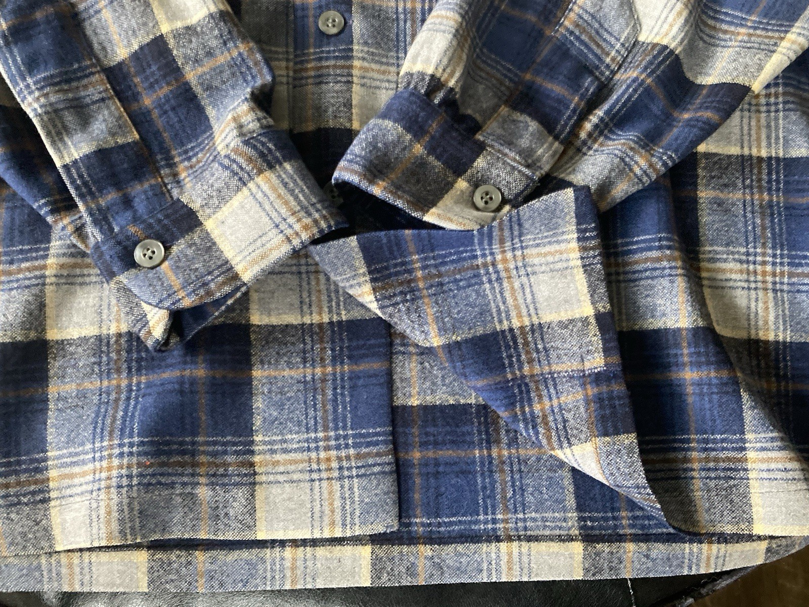 Vtg Pendleton USA Wool Shadow plaid Loop Collar F… - image 12