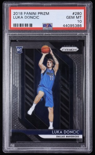 Panini 2018-19 Prizm Luka Dončić Dallas Mavericks RC Base #280 PSA 10