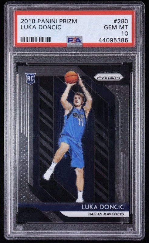 Panini 2018-19 Prizm Luka Dončić Dallas Mavericks RC Base #280 PSA 10
