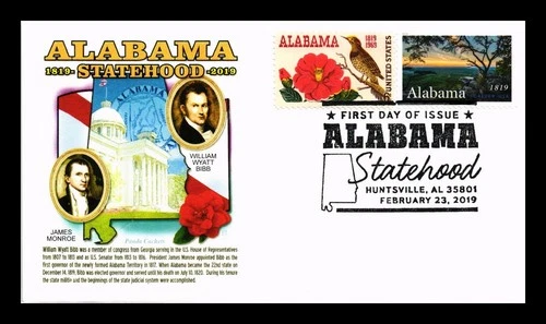 US COVER ALABAMA STATEHOOD 200TH ANNIVERSARY FDC COMBO PANDA CACHET